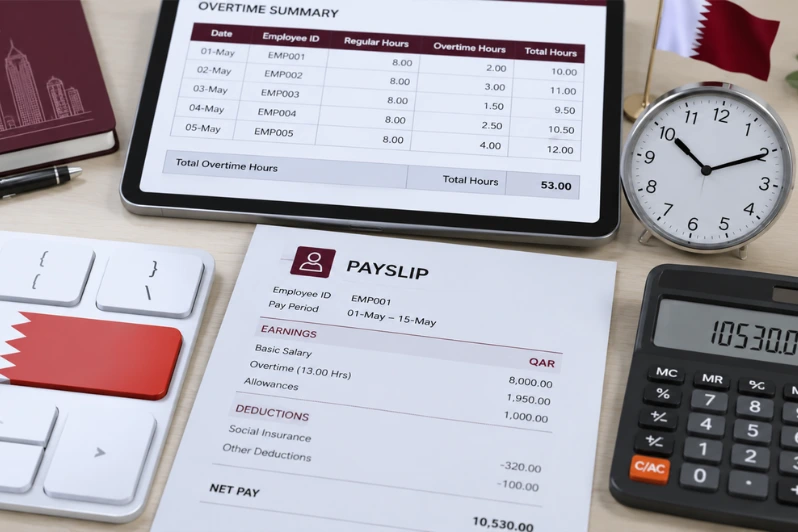 overtime calculation qatar